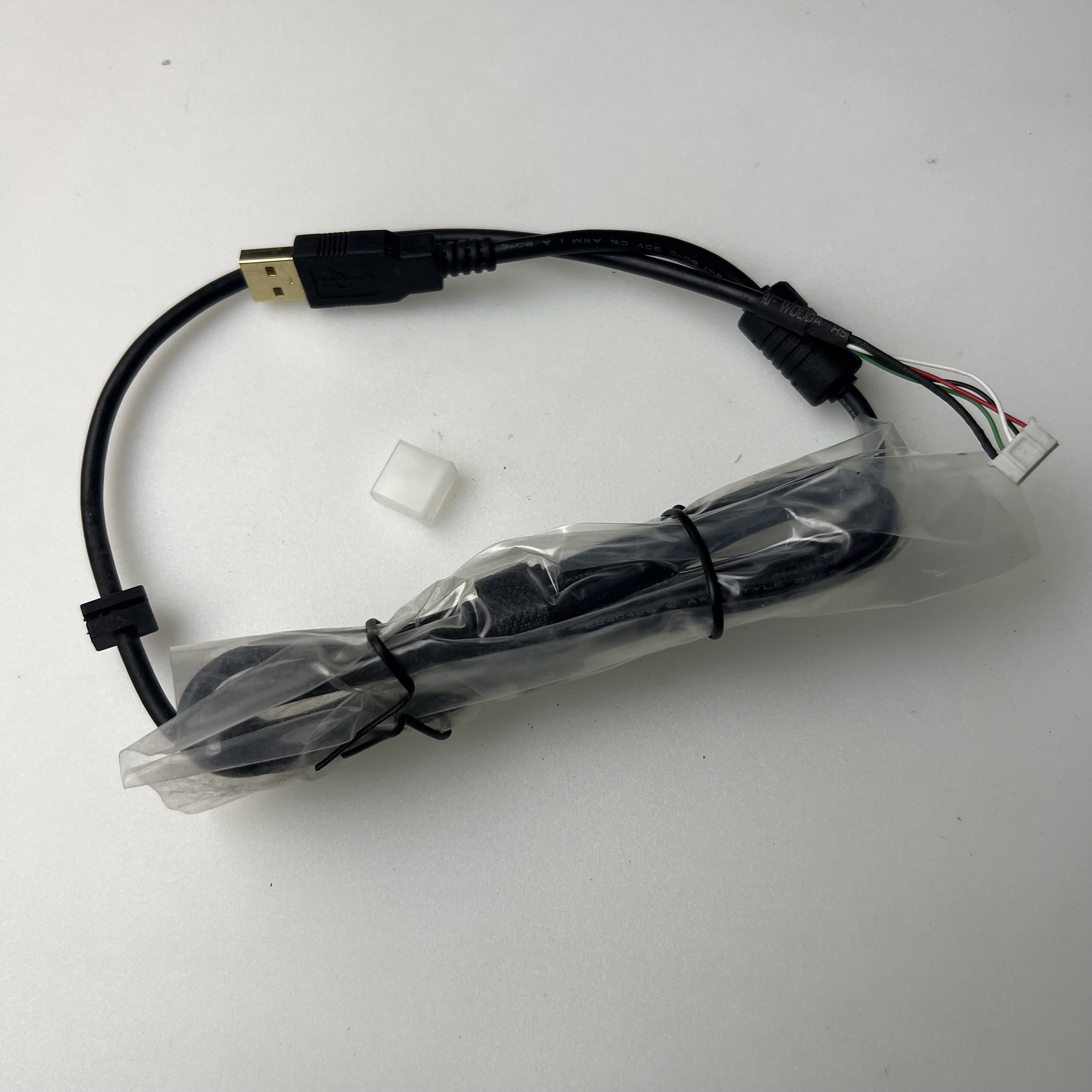 DIY修理维修 超粗键盘线 械键盘线USB数据线5芯线维修更换线铜线1.35米线带屏蔽网磁环镀金USB头 5P插头PH2.0