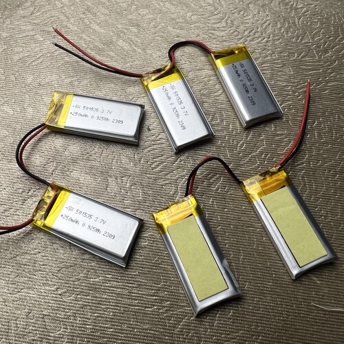 2片501535并联聚合锂电池软包3.7V蓝牙音箱智能手环录音笔500mah