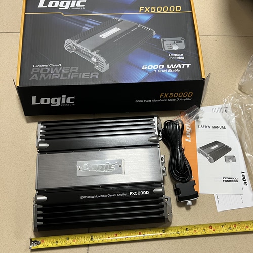 美国LOGIC品牌D类数字功放汽车功放音响改装升级1路5000W重低音