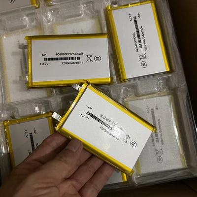 大厂A品货聚合物软包锂电池3.7V充电宝电池7200mah电芯规格906090