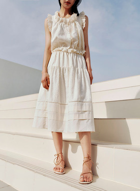 HOWL STUDIO香港设计师品牌新品立体蝴蝶结刺绣蕾丝半裙