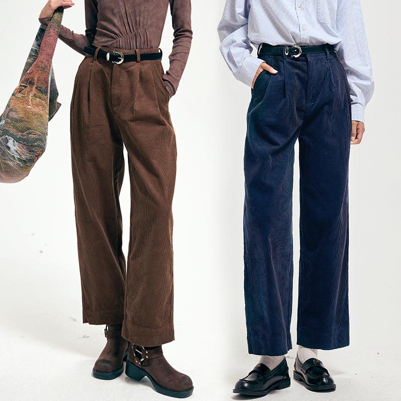 HOWL复古直筒裤灯芯绒9分裤