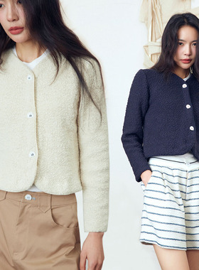 HOWL STUDIO设计师品牌纯棉密织针织开衫外套女