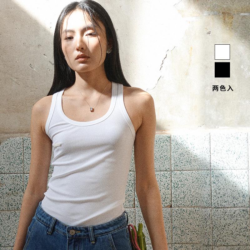 HOWL简约坑条弹力背心