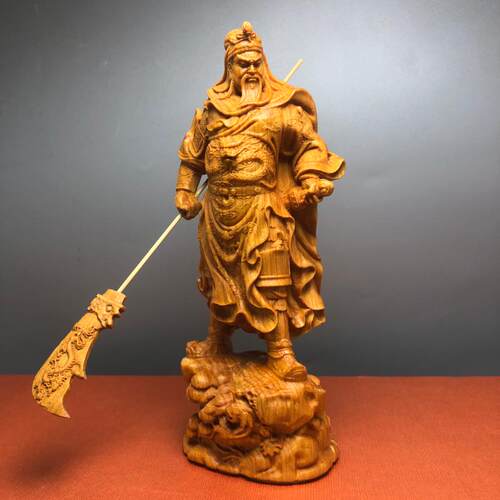 武圣关公神像供奉摆件武财神木雕