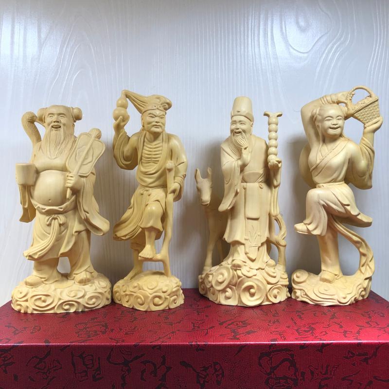 黄杨木雕刻道家人物神像八仙过海