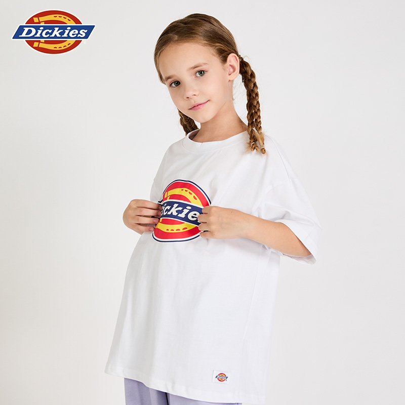 Dickies童装彩标印花儿童短袖T