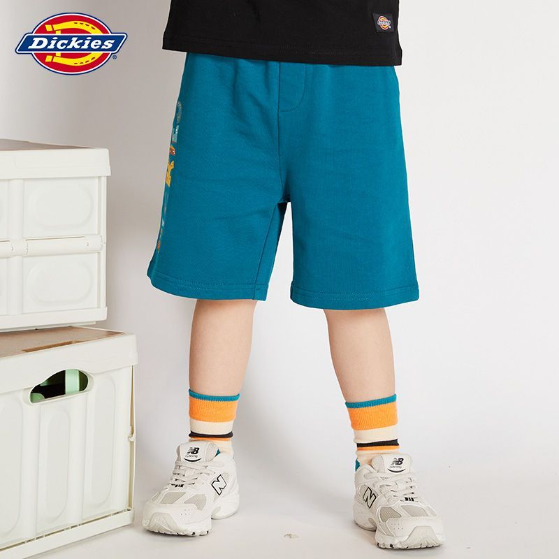 Dickies修身版微弹纯棉透气休闲侧标印花儿童夏季短裤232K30LSD96