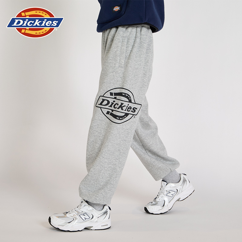 Dickies儿童卫裤男女2024秋冬新款LOGO印花束脚百搭中大童长裤