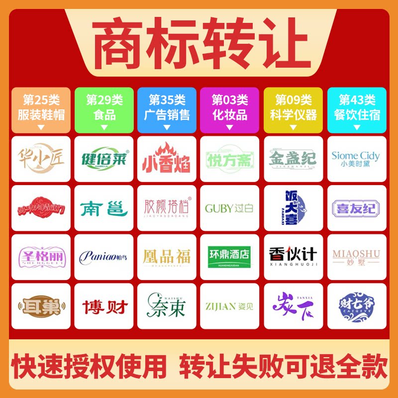 商标转让购买45全类品牌特价商标出售买卖交易公司个人知识产权