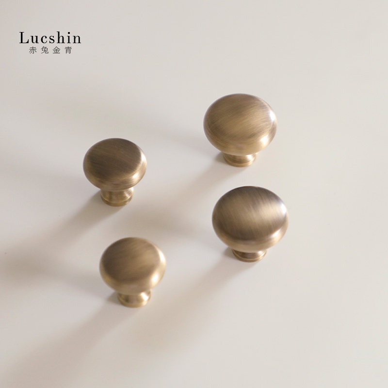 特惠！法式复古黄铜拉手衣柜门抽屉橱柜鞋柜美式古铜色柜门长把手