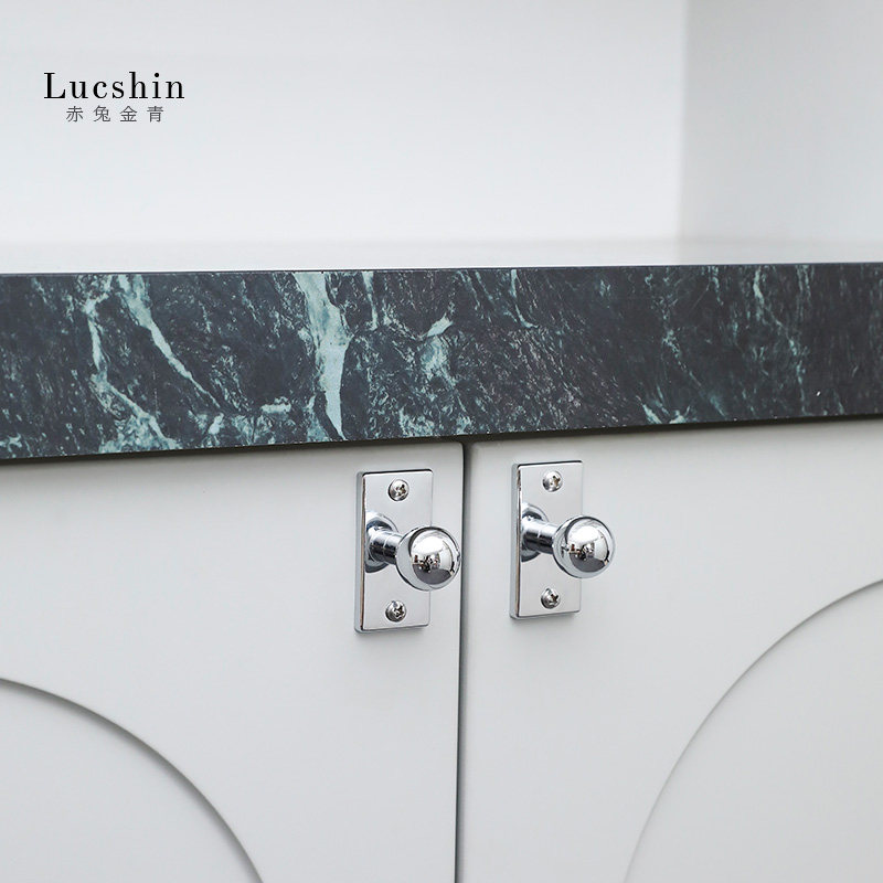 法式极简黄铜柜门把手衣橱柜门鞋柜抽屉古铜银色球形小拉手中古风