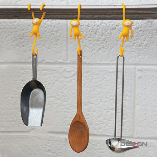 以色列Monkey Business可爱猴子厨房挂钩Just Hanging悬挂免打孔