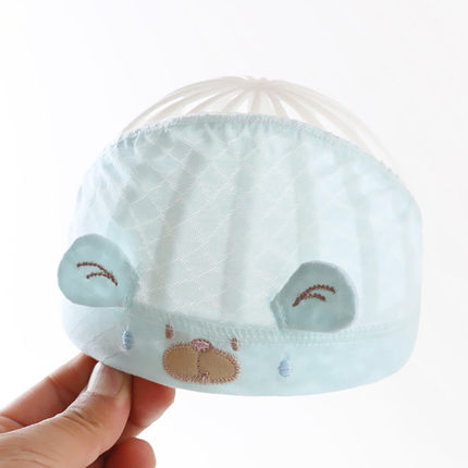 新生婴儿帽子夏季薄款囟门帽3-6月宝宝帽子护卤门空顶帽纯棉凉帽1