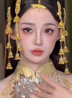 金色易梦玲同款民族风精致边夹