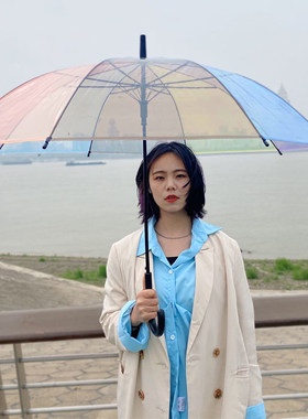 高颜值雨伞小清新长柄伞