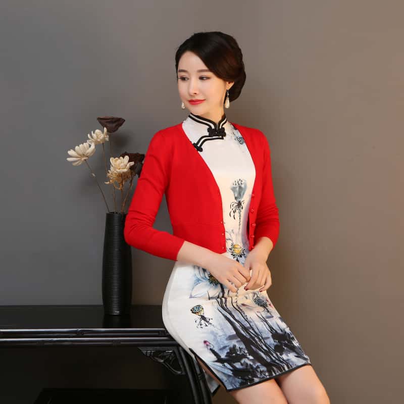 外套女小披肩搭配旗袍针织开衫