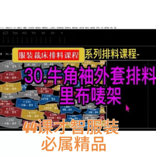 et软件制版44课服装裁床排料 ET排唛架算用量视频教程排料课程n5