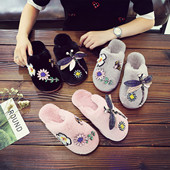 女冬季 2024新款 海清家居毛绒室内家用厚底毛拖鞋 居家棉拖鞋 毛毛鞋