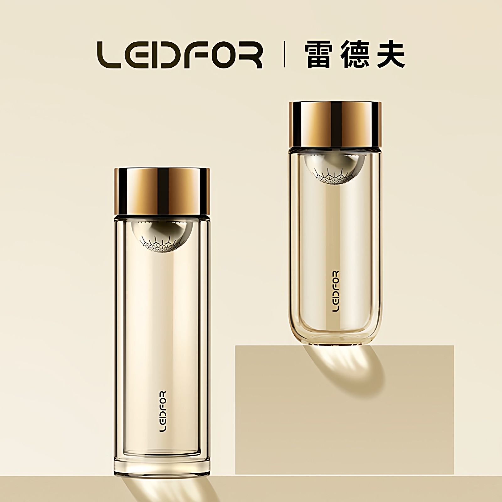 LEIDFOR雷德夫 G4 G5 双层玻璃杯男士高档泡茶杯女生专用喝水杯子,餐饮具,玻璃杯,淘宝优惠券,粉丝福利购,淘宝优惠卷