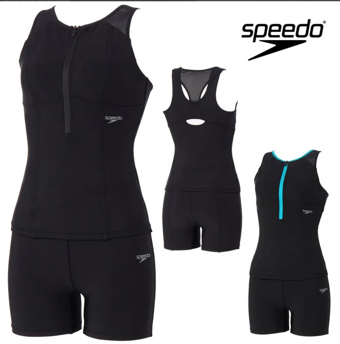 Speedo速比涛分体泳衣健身泳衣泳裤女训练套装游泳衣泳装SFW32610