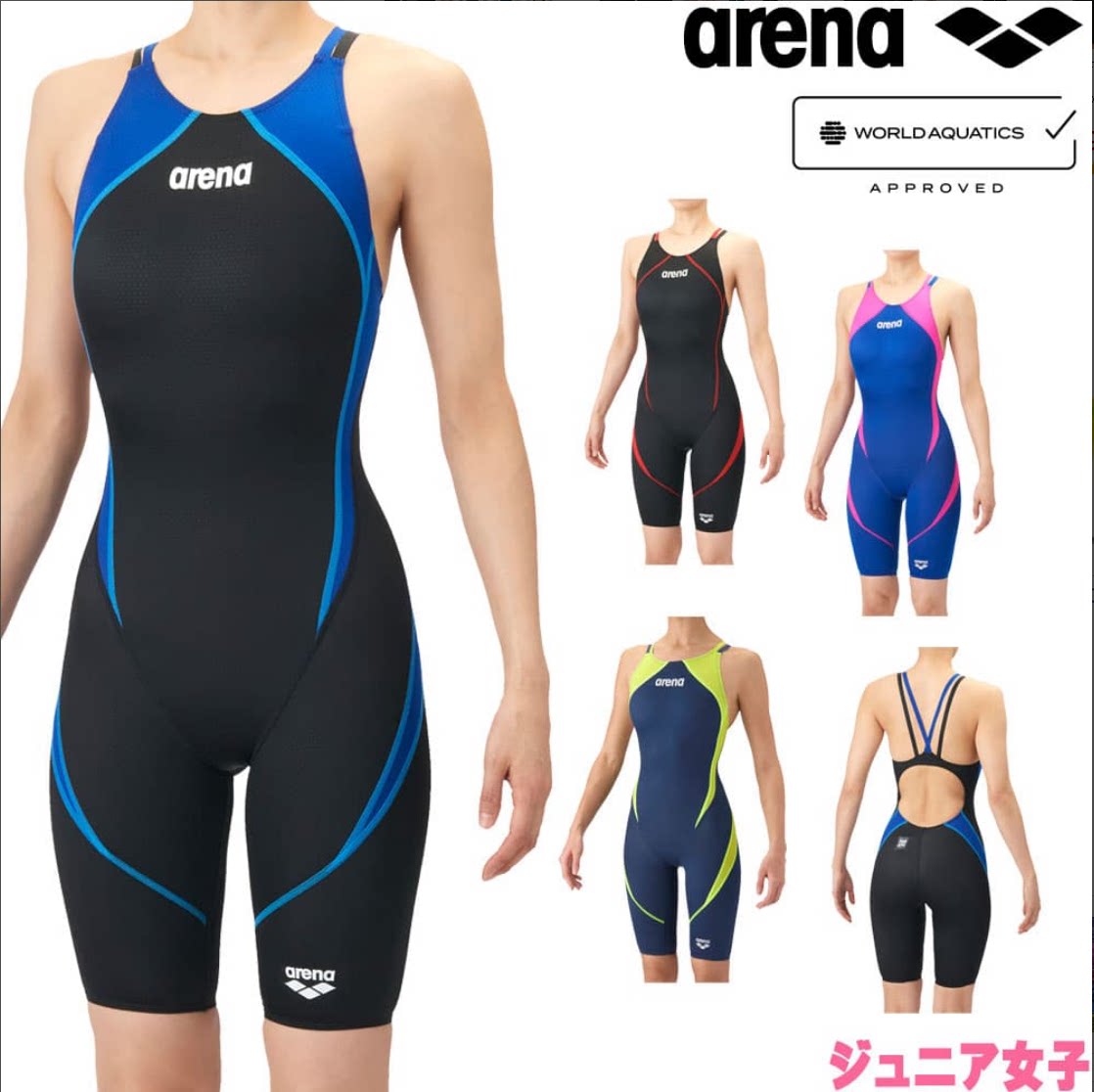 Arena阿瑞娜儿童女童青少年小孩高速竞速训练fina游泳衣AS6SRC25G