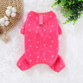 宠物保暖防风摇粒绒四腿秋冬幼犬狗猫咪泰迪可牵引无帽衣服连体服