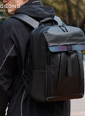 金圣斯旅行背包男士双肩包休闲运动骑行笔记本电脑包防水学生书包