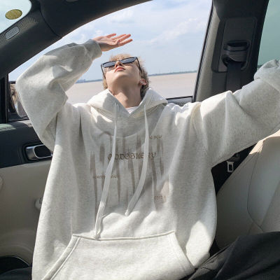 600G重磅纯棉卫衣男秋冬季美式字母潮牌连帽衫情侣款大码外套潮流