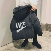 冬季 棉衣男连帽潮牌卡通棉服外套港风ins大码 加厚潮流青少年棉袄