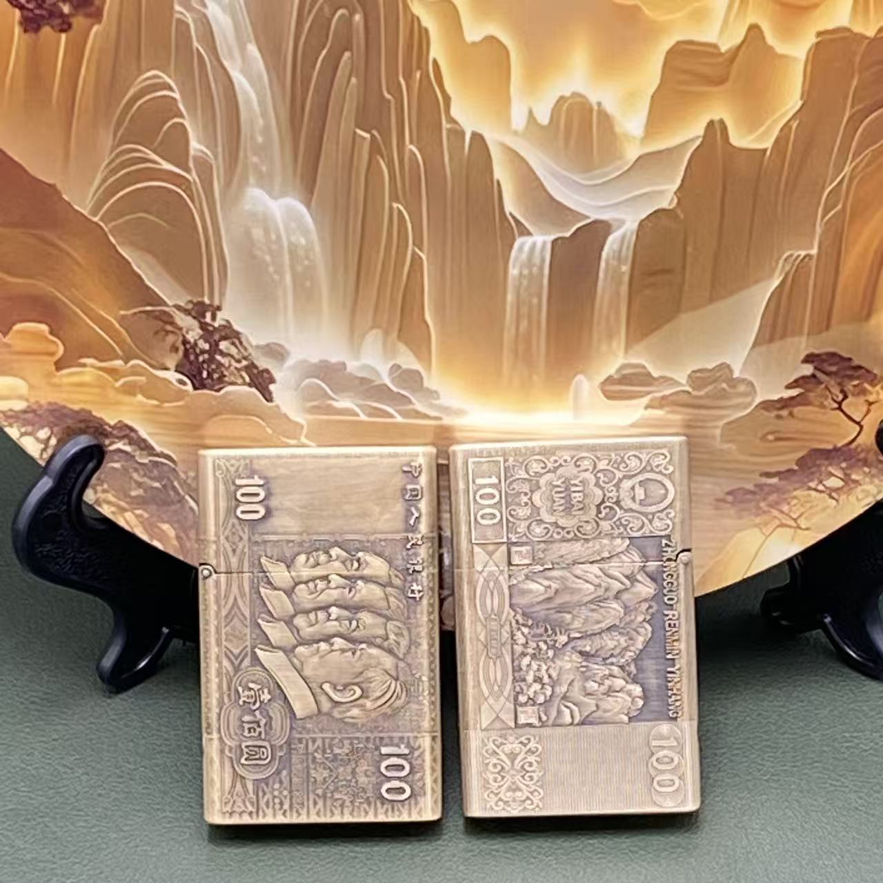 手工经典超薄立体浮雕纪念款便携煤油打火机个性古机甲机械盔甲机