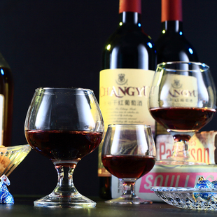 玻璃洋酒杯白酒杯威士忌酒杯矮脚红酒杯玻璃白兰地杯家用杯子水杯