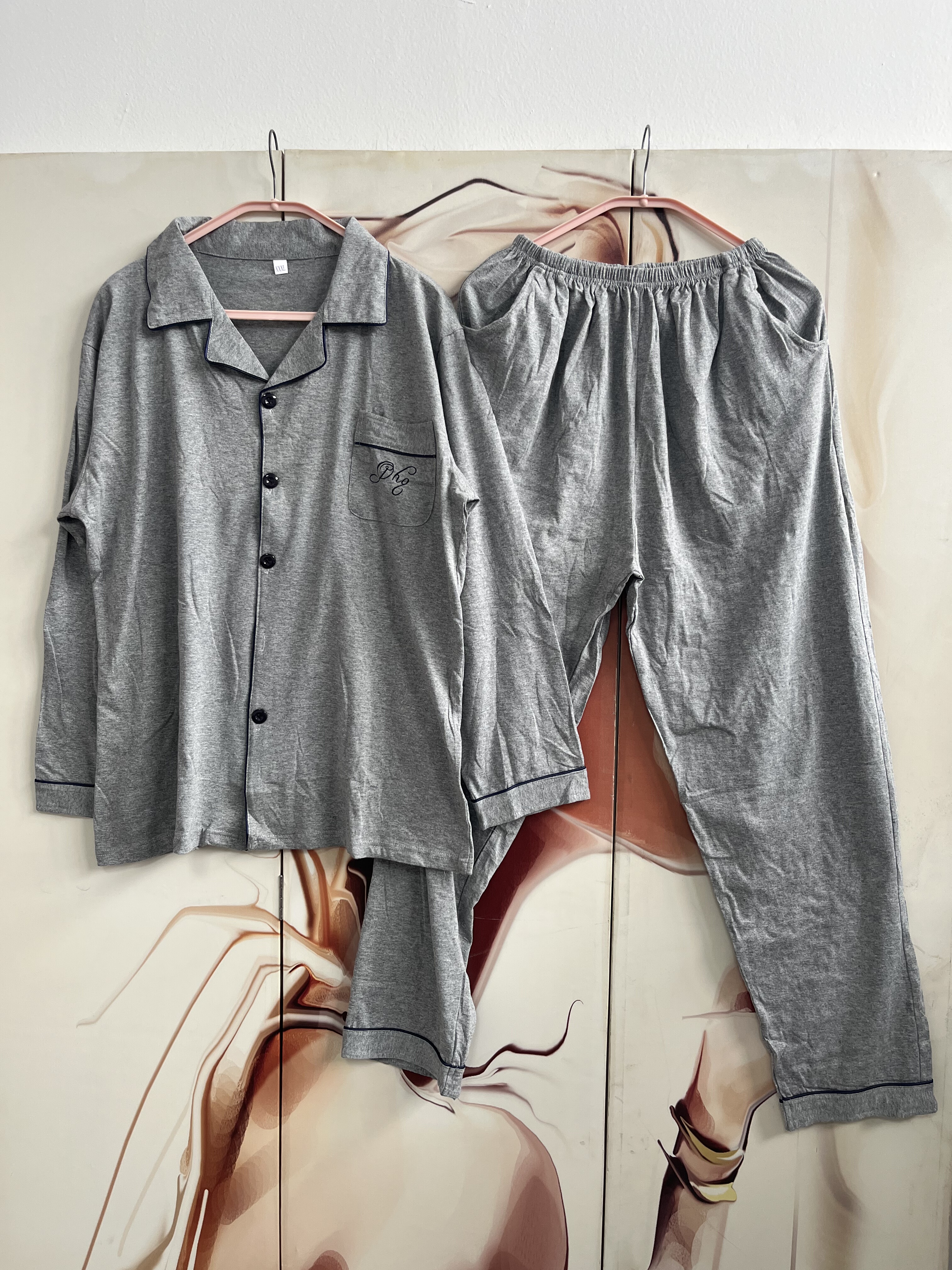 2025新款男士睡衣秋季纯棉长袖长裤春秋款休闲男款大码家居服套装