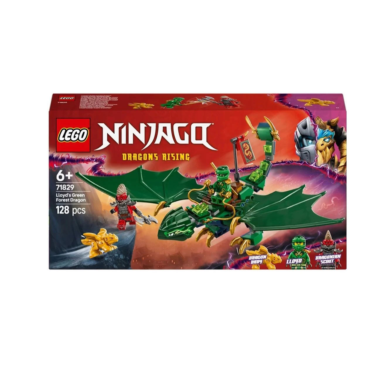 LEGO乐高幻影忍者71829劳埃德的绿色森林飞龙儿童拼搭积木新玩具