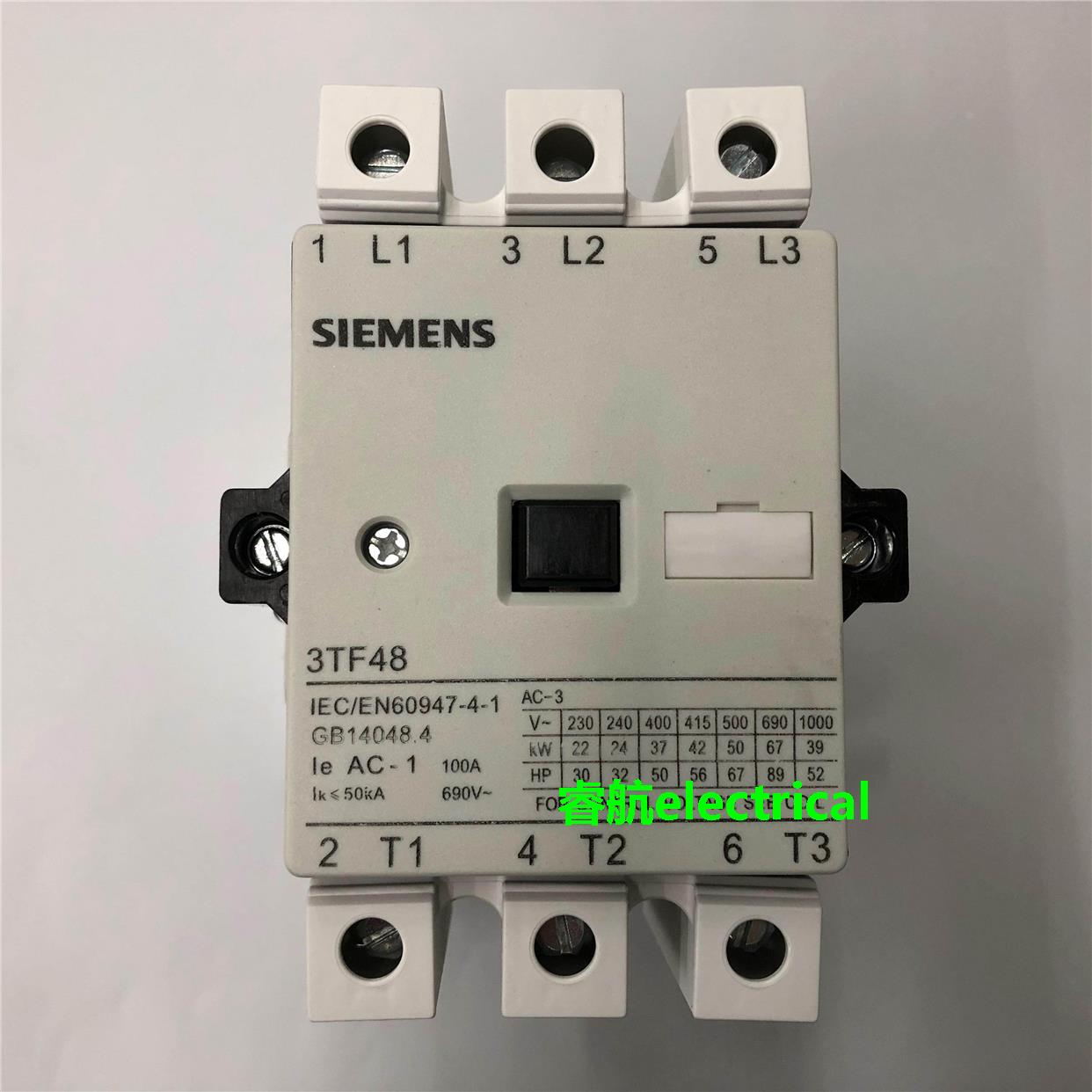 原装3TF4822-0XM0 AC220V 50/60Hz西门子三级交流接触器议价$