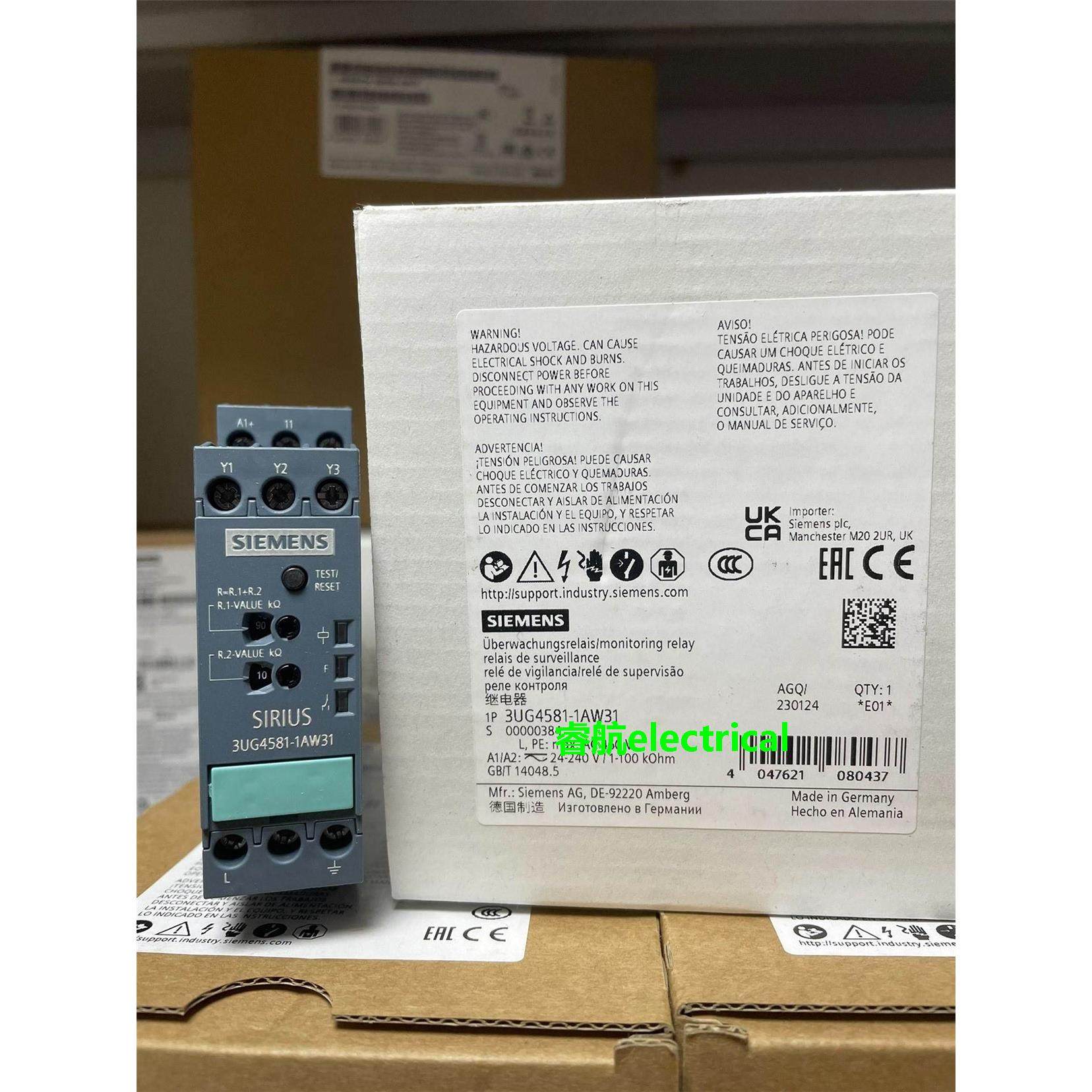 西门子3UG4581-1AW31 绝缘监测继电器 全新原装议价议价$