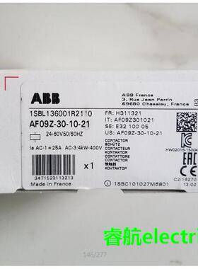 原装ABB接触器 AF09Z-30-10-21*24-60VAC/20-60VDC议价*