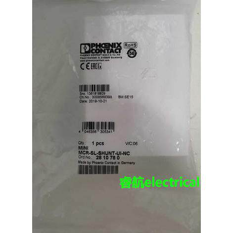 菲尼克斯凤凰2810780现货原装全新MINI MCR-SL-SHUNT-UI-NC议价$