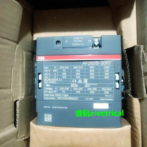 ABB AF265B-30RT AF265B-30RT-22-14 250-500VAC/DC议价$