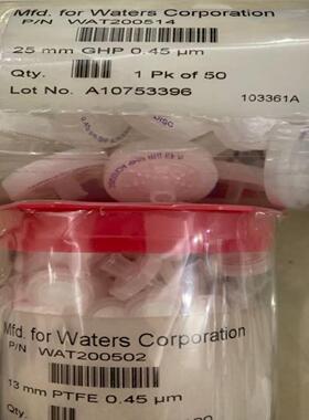 配件Waters沃特世过滤头WAT200514 WAT200818 50PK WAT2005议价