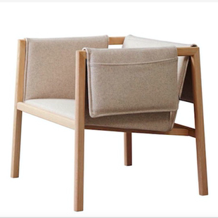 北欧现代艺术实木软包休闲椅简约书房椅咖啡厅奶茶店网红餐厅餐椅