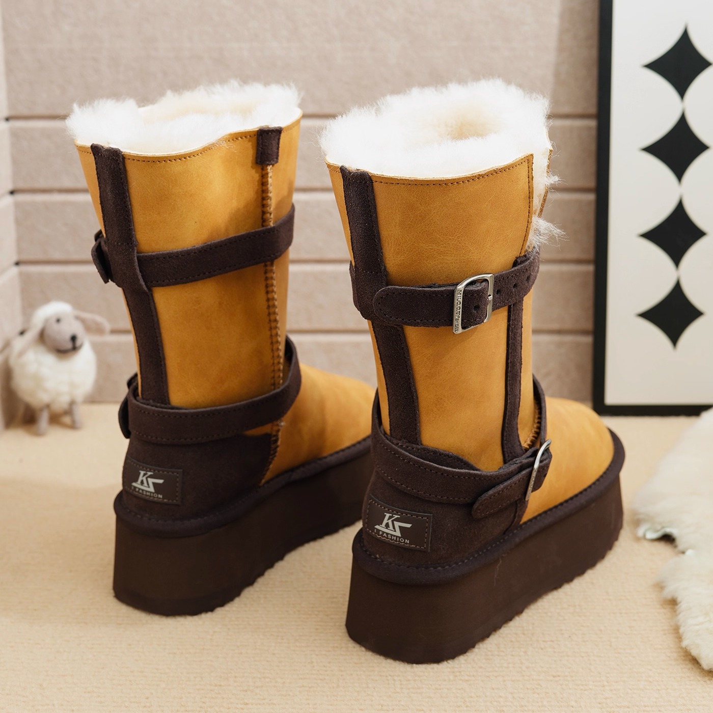 长筒雪地靴女加绒加厚保暖棉鞋