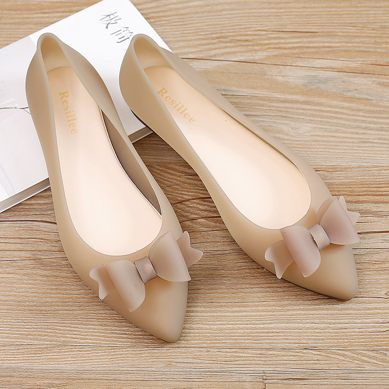 防水果冻鞋女夏雨天浅口软底套脚平底甜美纯色透明沙滩鞋塑料凉鞋,女鞋,时装凉鞋,淘宝优惠券,粉丝福利购,淘宝优惠卷