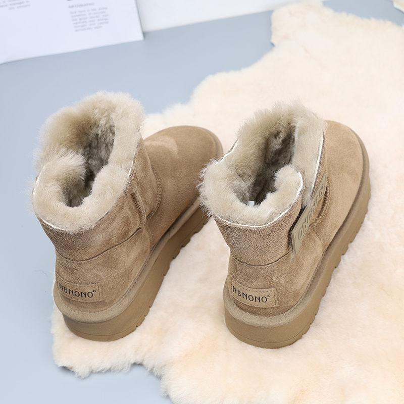 纯羊毛内里防滑厚底保暖棉靴