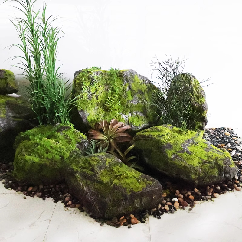 苔藓仿真景观石户外庭院摆件