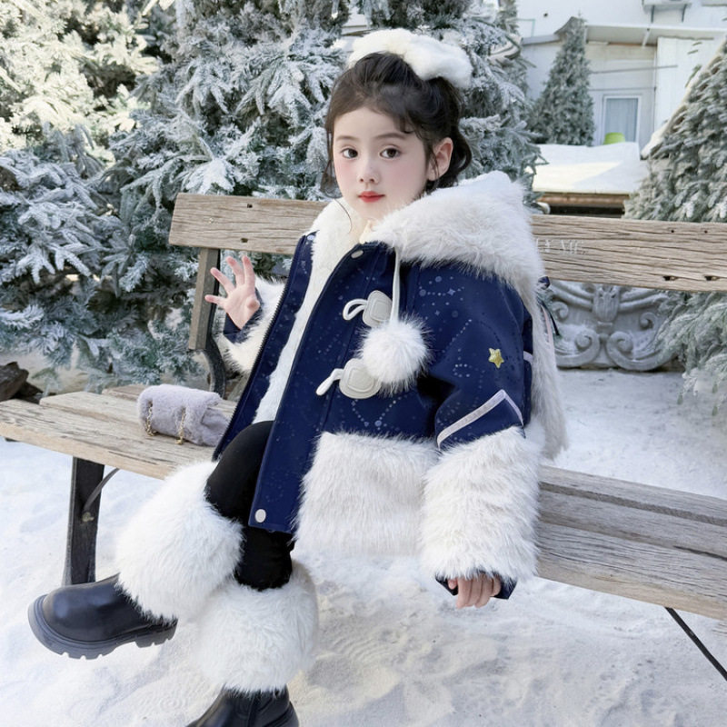 女童仿皮外套冬装洋气儿童兔子警官棉服女宝宝加绒加厚保暖衣服,童装/婴儿装/亲子装,皮草/仿皮草,淘宝优惠券,粉丝福利购,淘宝优惠卷