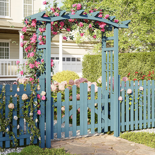 拆装美式花架防腐木实木拱形门