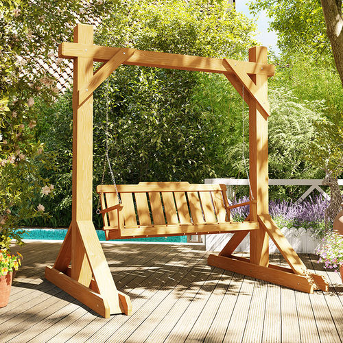 小院秋千别墅摇摇椅防腐木秋千