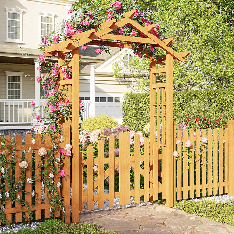 花园防腐木拱门花架精选进口实木