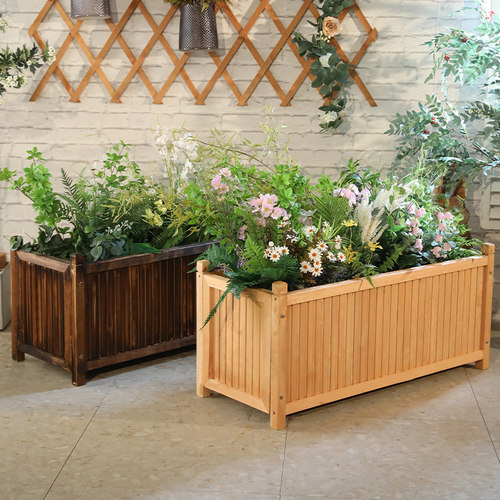 防腐木种植花箱阳台长方形
